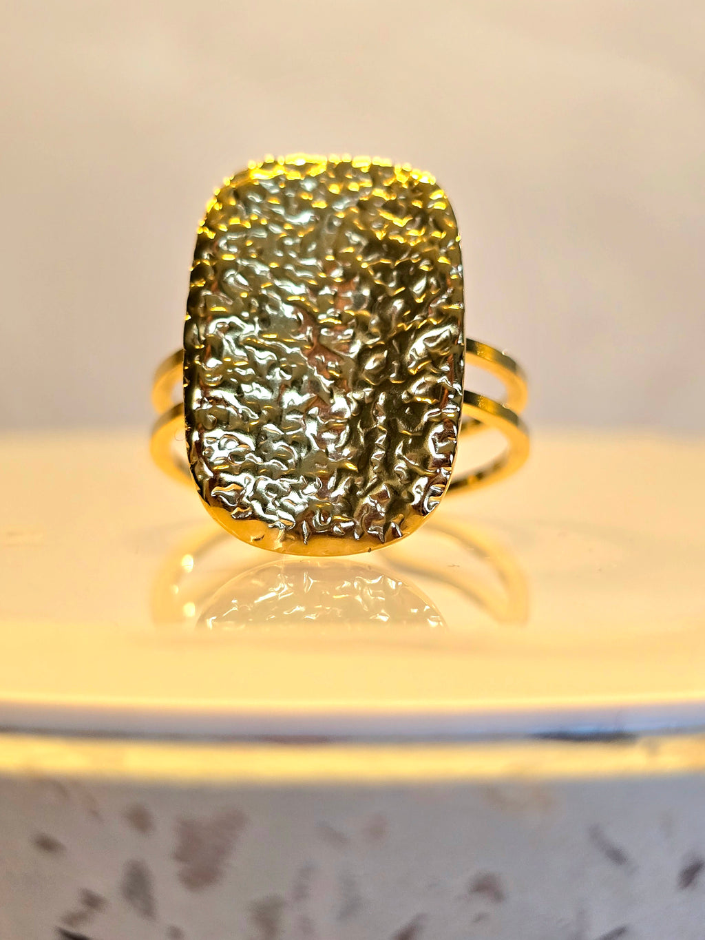 Golden Texture Ring