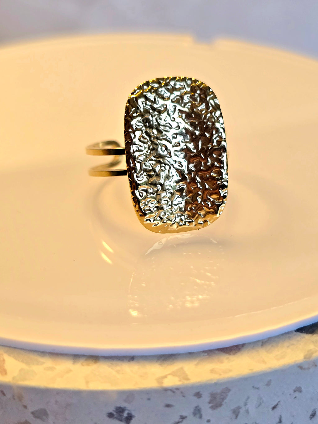 Golden Texture Ring