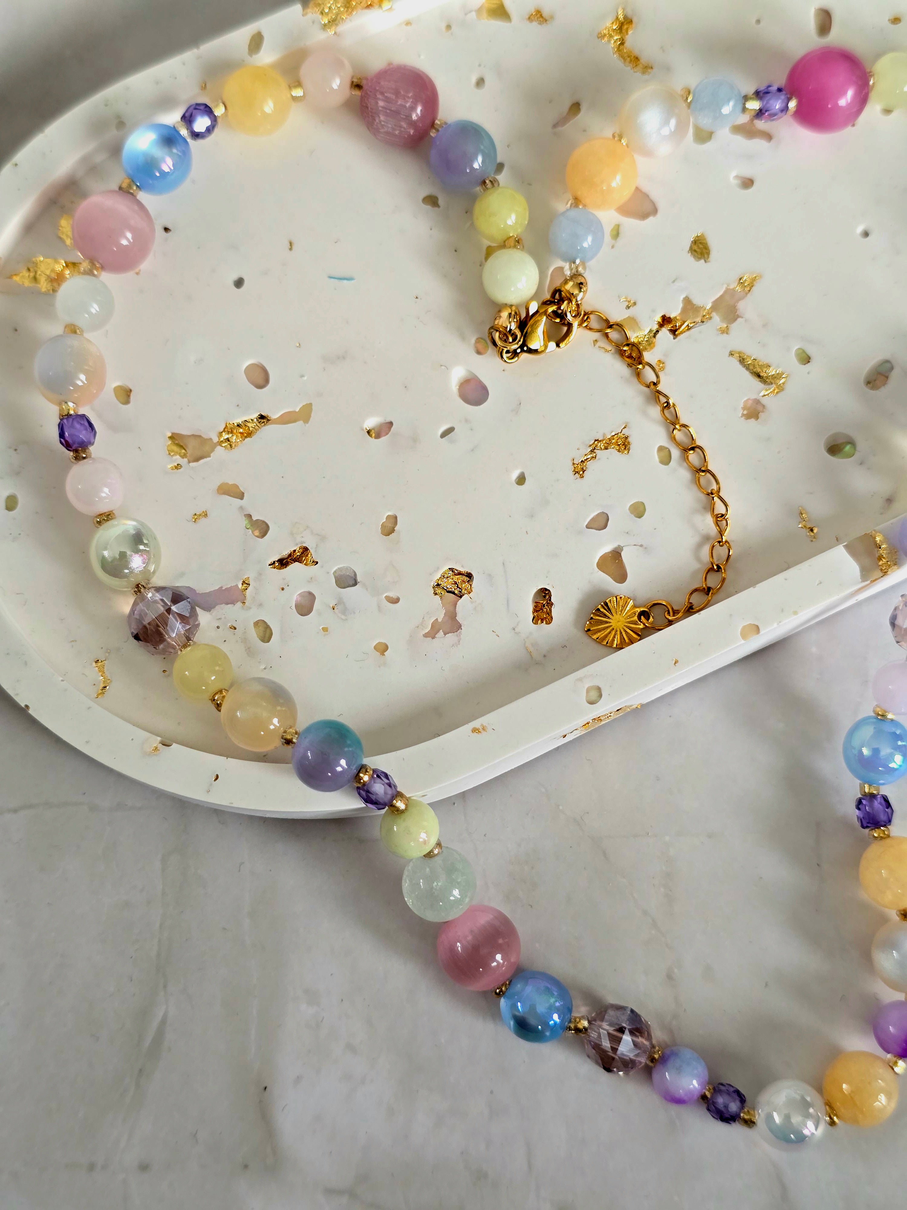 Pastel Rainbow halskæde