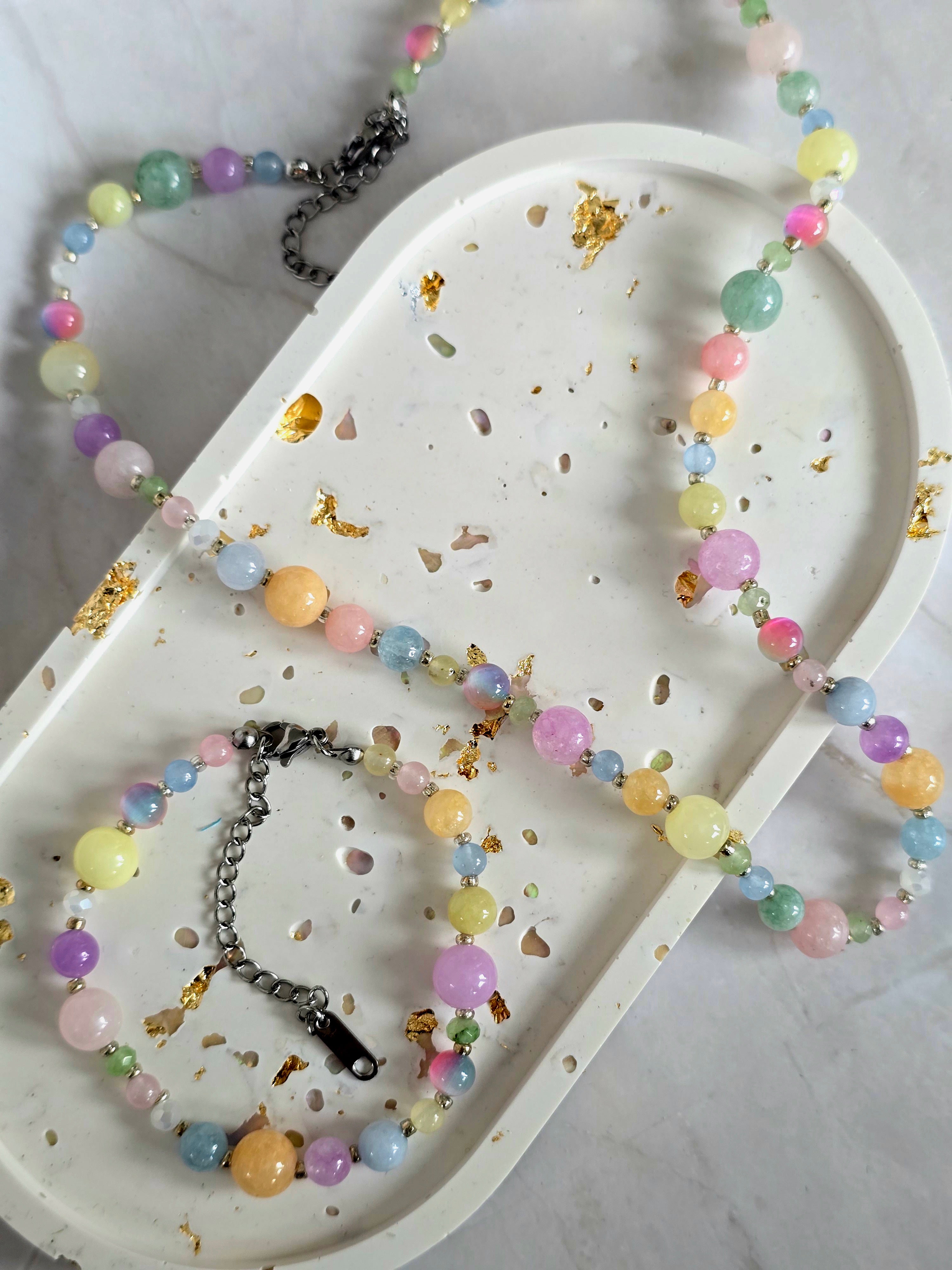 Pastel Rainbow halskæde