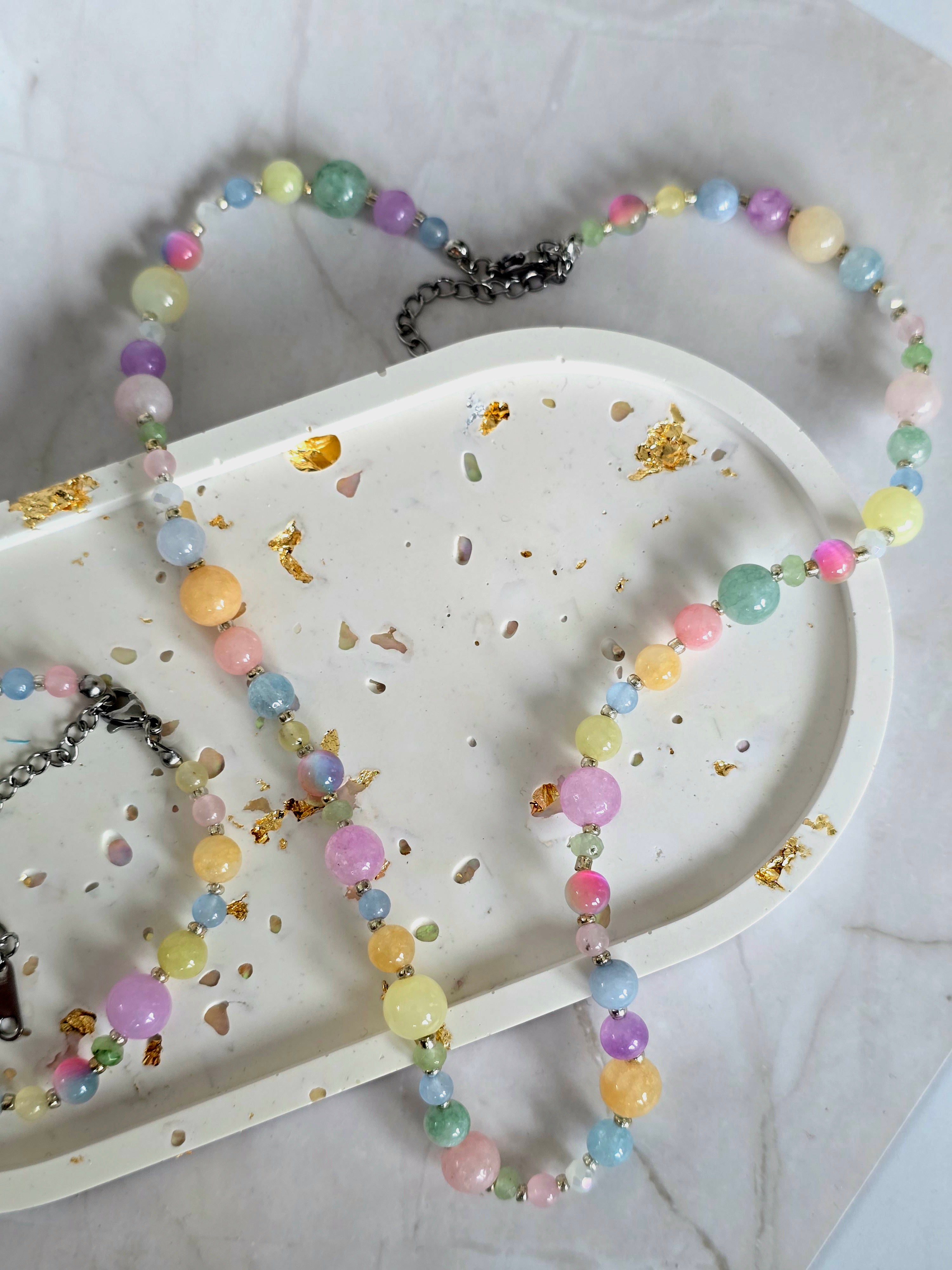 Pastel Rainbow halskæde